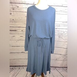 Women’s Ribbed Long Sleeve Maxi Dress